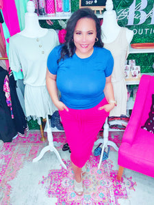 Self Tie Tulip Hem Skirt With Pockets R2B6