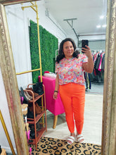 Load image into Gallery viewer, Floral Short Flounce Sleeve Blouse
