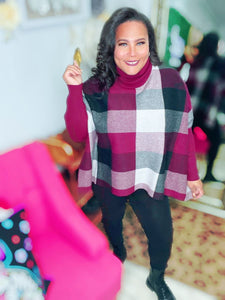 Get Your Attention Plaid Sweater