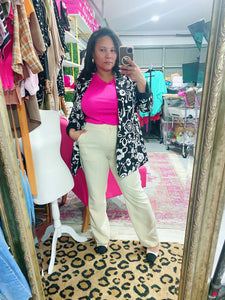 High Rise Straight Leg Pant Premium Stretch