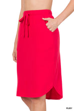 Load image into Gallery viewer, Self Tie Tulip Hem Skirt With Pockets R2B6