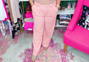 Pre Order TikTok Viral High Waisted Wide Leg Elastic Back Band Pants