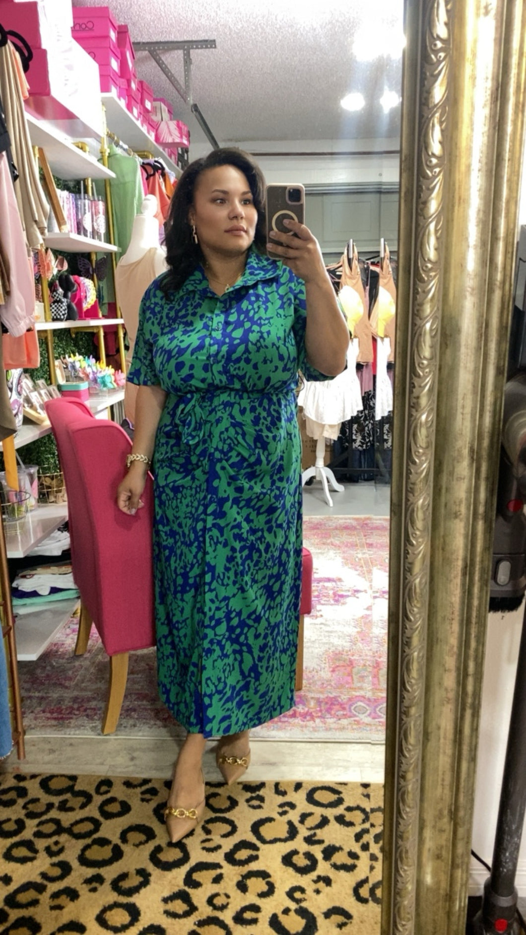 Pre order Animal Print Ruched Dress