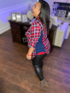 Gang Gang Plaid Top
