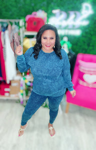 Mineral Wash Pull Over And Leggings Set