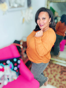 Sew In Love Raw Edge Crewneck