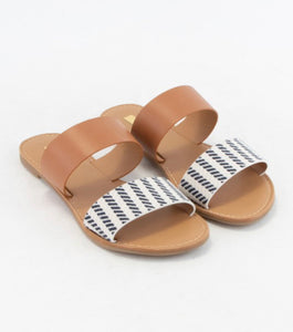 Two Tone Slide Sandals