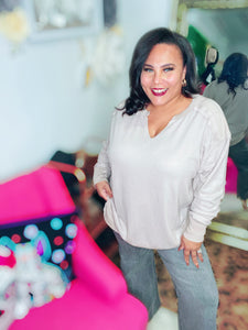 Sew In Love Raw Edge Crewneck