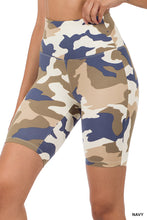 Load image into Gallery viewer, Strong &amp; Proud Camo Biker Shorts