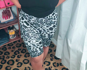 Bomb Leopard Biker Shorts