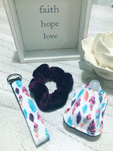 Load image into Gallery viewer, Hand Sanitizer Key Fob Scrunchie Bundle