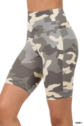 Strong & Proud Camo Biker Shorts