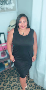 Better On The Side Ruched Tank Dress