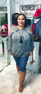Follow Me Cold Shoulder Top