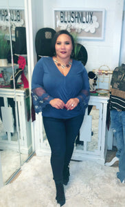 Vienna Lace Sleeve Blouse