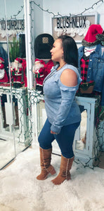 Follow Me Cold Shoulder Top