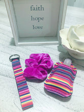 Load image into Gallery viewer, Hand Sanitizer Key Fob Scrunchie Bundle