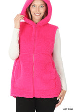 Load image into Gallery viewer, The Perfect Sherpa Hooded Pocket Vest