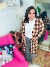 Load image into Gallery viewer, Sew In Love Brown Plaid Cardigan
