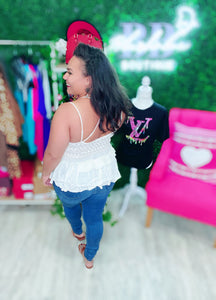 Fly Girl  Peplum Cami