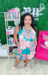 Jade Tropics Sleeveless Dress