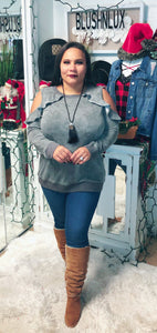 Follow Me Cold Shoulder Top