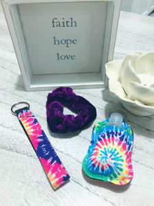 Hand Sanitizer Key Fob Scrunchie Bundle